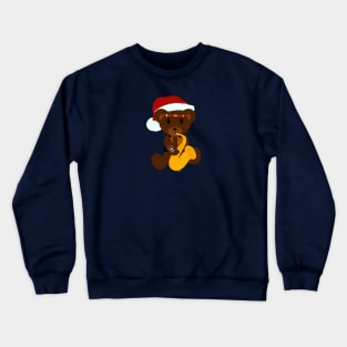 Eddie's Teddy w/Santa Hat Crewneck Sweatshirt